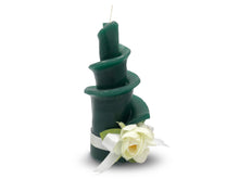 Carica l&#39;immagine nel visualizzatore di Gallery, candela a spirale verde
